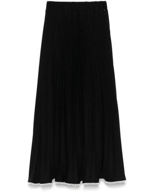 Nissa Pleated Midi Skirt - Black