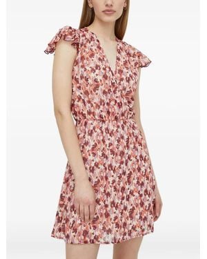 Morgan Ruffled Mini Dress - Red