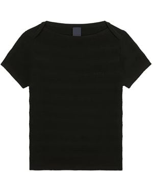 Juun.J Ribbed Boat-Neck T-Shirt - Black