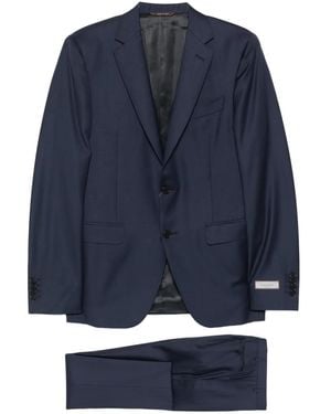 Canali Single-Breasted Wool Suit - Blue