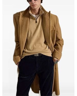 Polo Ralph Lauren Quarter-Zip Logo-Embroidered Jumper - Blue