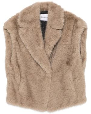 Stand Studio Gilet Kinley En Fourrure Artificielle À Col Châle - Neutre