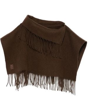 By Malene Birger Fringe-Trimmed Wool Scarf - Brown