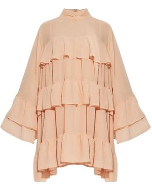 Gestuz Chiffany Ruffled Mini Dress - Natural