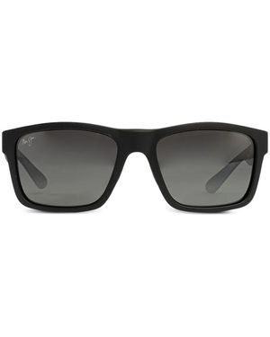 Maui Jim The Flats Sonnenbrille Mit Eckigem Gestell - Schwarz