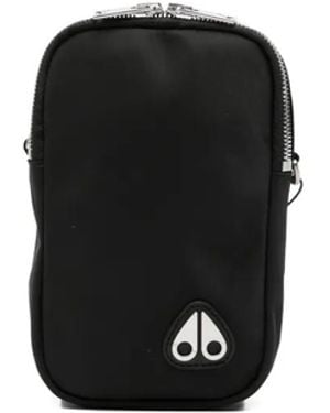 Moose Knuckles Logo Zip Cross Body Bag - Black