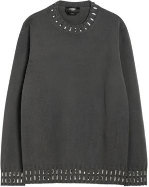 Fendi Wool Blend Jumper - Grey