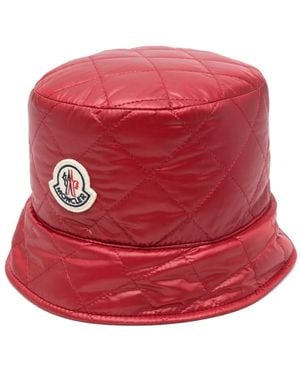 Moncler Gesteppter Fischerhut - Rot