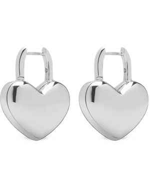 Marc Jacobs Puffy Heart Huggies Earrings - White