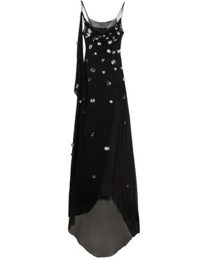Blumarine Scattered-Embellishments Maxi Dress - Black