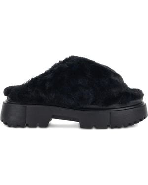 Hogan Crossed Bands Slides - Black