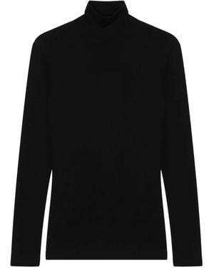 Max Mara Wool Jersey Polo-Neck Sweater - Black