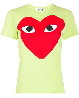 COMME DES GARÇONS PLAY Camiseta Con Estampado De Corazón - Verde