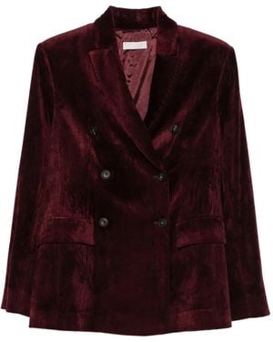 Antonelli Gravona Double-Breasted Corduroy Blazer - Purple