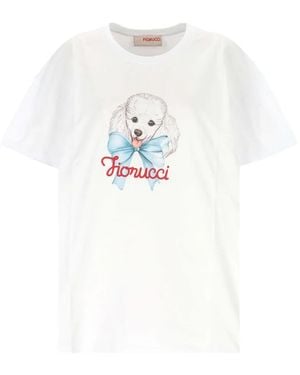 Fiorucci Graphic-Print T-Shirt Dress - White