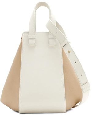 Loewe Hammock two-tone zip tote bag - Weiß