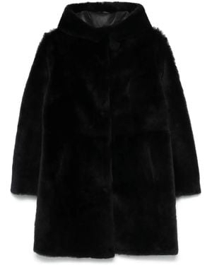 Arma Sama Shearling Coat - Black