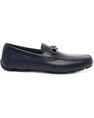 Ferragamo Gancini Driver Loafers - Blue