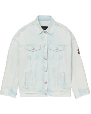 Marc Jacobs Logo-Patch Denim Jacket - White