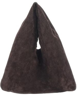 The Row Bindle Small Suede Shoulder Bag - Negro