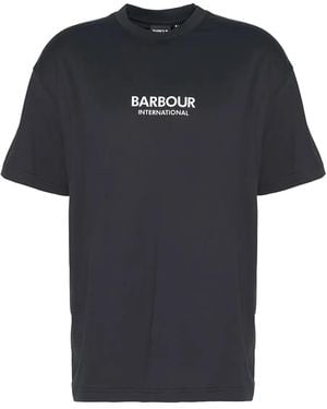 Barbour Logo-Embroidered Cotton T-Shirt - Black