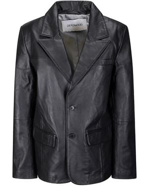 DEADWOOD Stanley Blazer Aus Leder - Schwarz