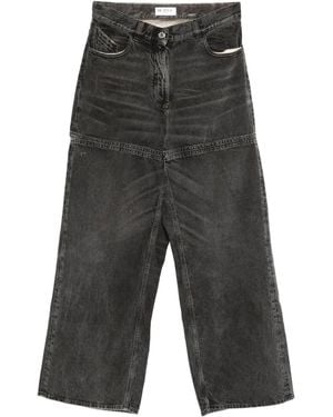 The Attico Weite High-Waist-Jeans - Grau