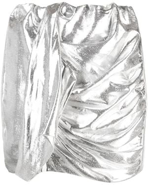 IRO Seiko Draped Lamé Miniskirt - Gray