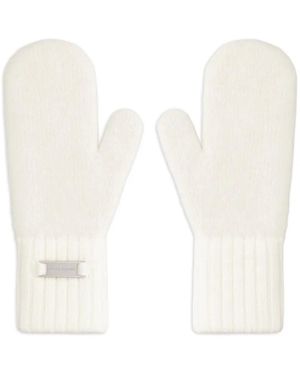 Canada Goose Logo-Plaque Gloves - White