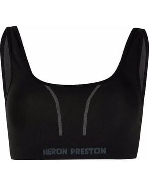 Heron Preston Cropped-Top Mit Logo - Schwarz