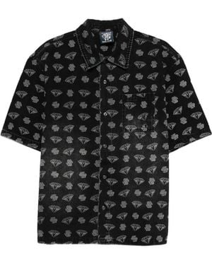 BBCICECREAM Patterned Short Sleeve Shirt - Black