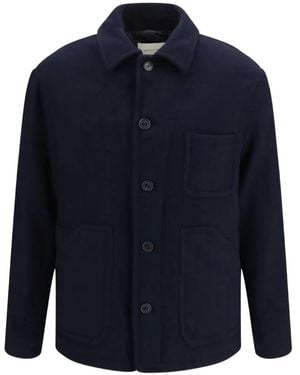 Brooksfield Button-Up Patch-Pocket Jumper - Blue
