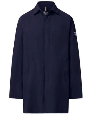 Ecoalf Vestal Single-Breasted Coat - Blue