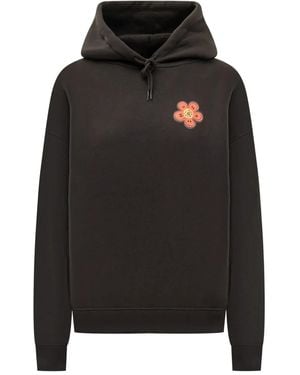 KENZO X Futura 2000" Flower-Applique Hoodie - Black
