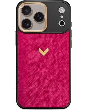 Velante Montserrat Iphone 17 Pro Saffiano-Leather Phone Case - Pink