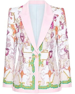 L'Agence Gweny Single-Breasted Relaxed-Fit Blazer - White