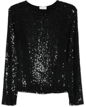 P.A.R.O.S.H. Bluse mit Pailletten - Schwarz