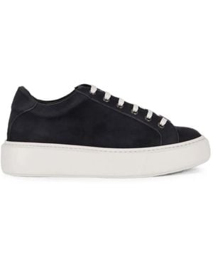 Isaia Sneakers Mit Schnürung - Schwarz