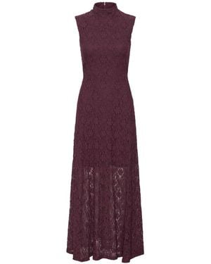 ROTATE BIRGER CHRISTENSEN Ausgestelltes Maxikleid Aus Spitze - Lila