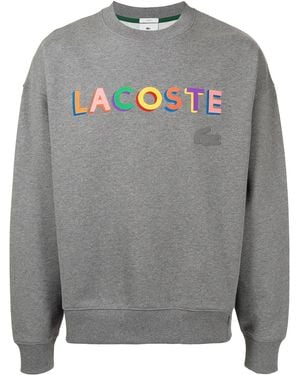 Lacoste Logo Lettering Sweatshirt - Grey