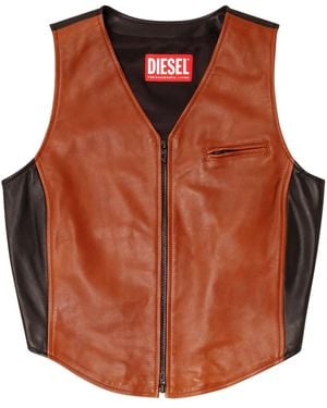 DIESEL L-ustra レザートップ - ブラウン