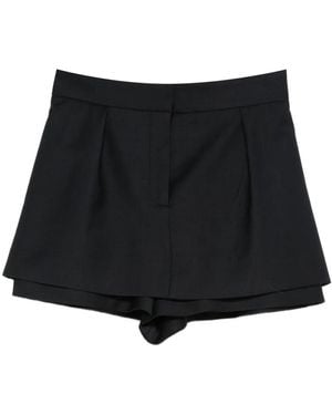 Maje Pleated Layered Shorts - Black