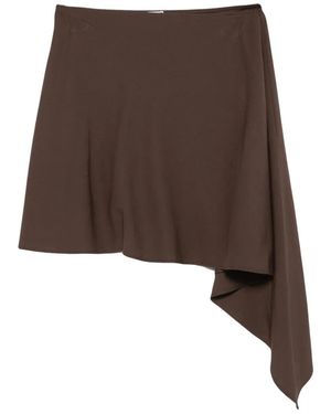 ViCOLO One-Shoulder Asymmetric-Hem Top - Brown