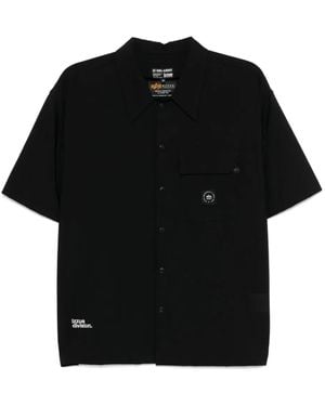 Izzue Hemd Mit Logo-Patch - Schwarz