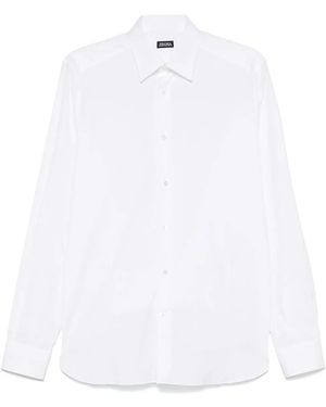 ZEGNA Hemd Aus Popeline - Weiß