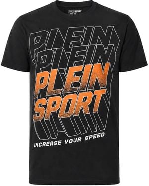 Philipp Plein Ps Fluo Logo-Print T-Shirt - Black