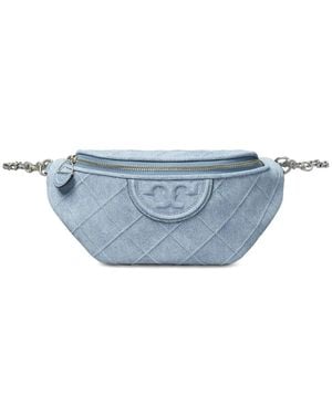 Tory Burch E Fleming Ledergürtel - Blau