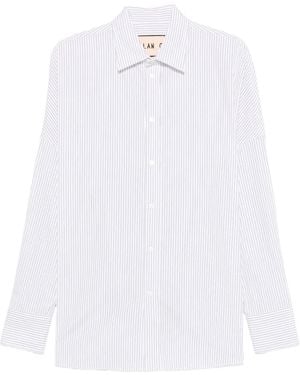 Plan C Camicia A Righe - Bianco
