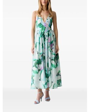 Bardot Arletha Floral-Print Open-Back Maxi Dress - Green