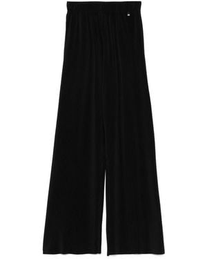 Herno Pleated Wide-Leg Trousers - Black